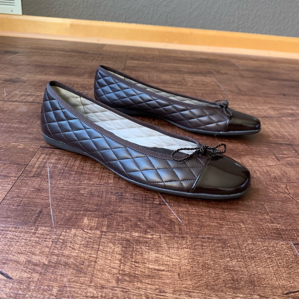 French sole FS/NY 9.5M brown passionately flats